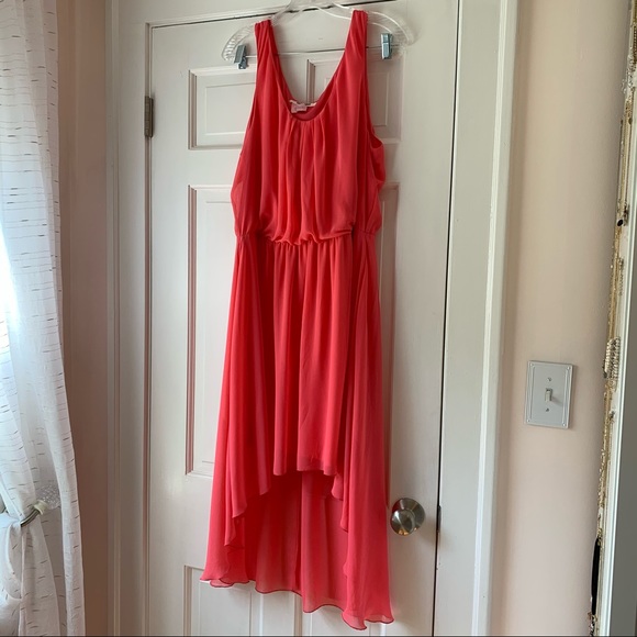 Daniel Rainn XL (Junior Sizing) Bright Coral Dress - Picture 3 of 9